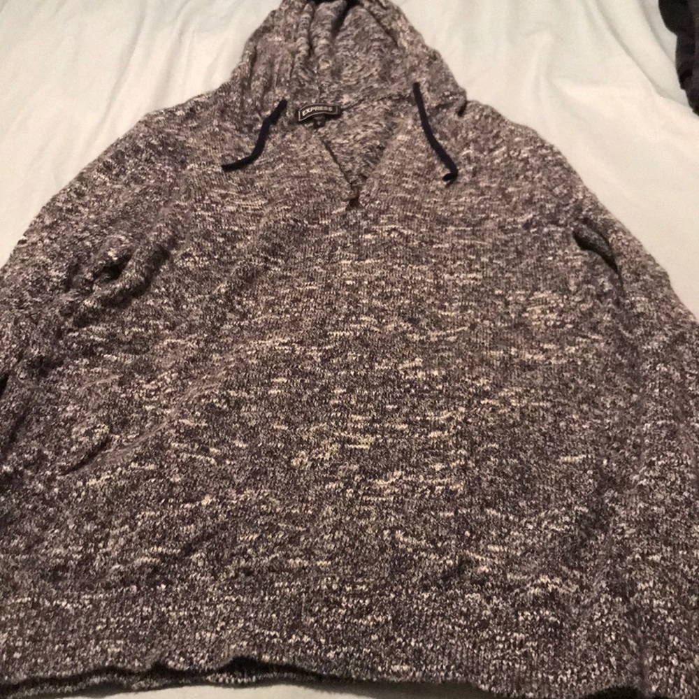 Express hooded zip up sweater